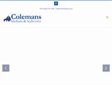 Tablet Screenshot of colemanskitchensandbedrooms.co.uk
